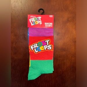 FROOT LOOPS NOVELTY CREW SOCKS NWT MEN’S SHOE SIZE 6-12